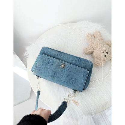 Chanel vintage denim classic flap bag