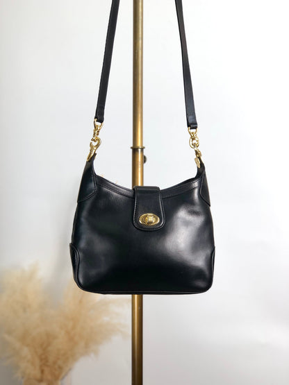 CELINE  Turn Lock Shoulder bag Black Vintage rpzpkc