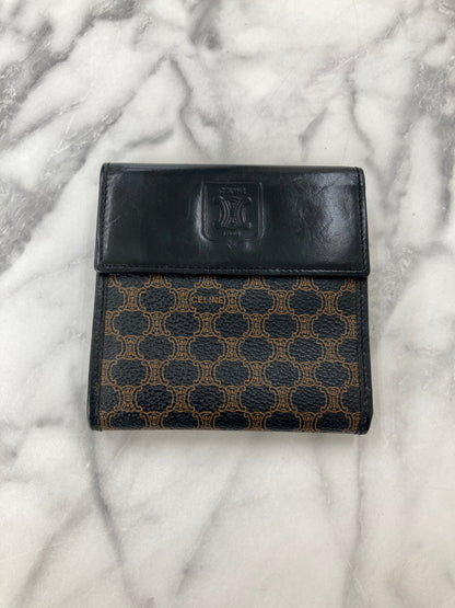 CELINE  Folded Wallet Black Vintage 4vg8wr