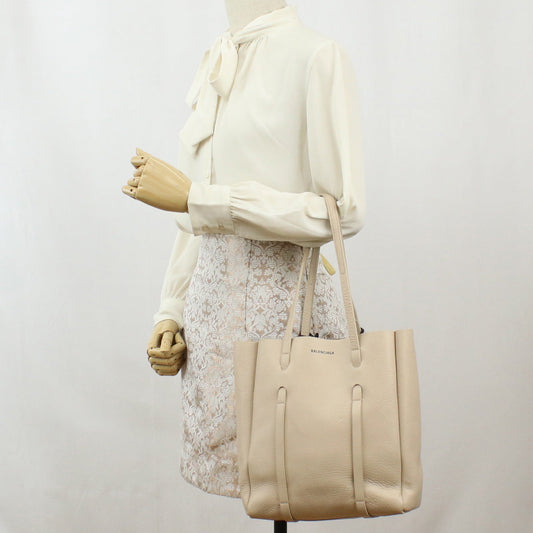 BALENCIAGA 489813 Everyday Tote Bag shoulder bag 2way leather Women beige