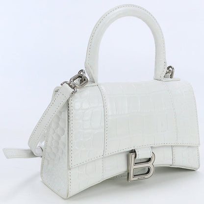 ALENCIAGA 592833 9016 XS Handbag Hour glass Handbag Calfskin white Women