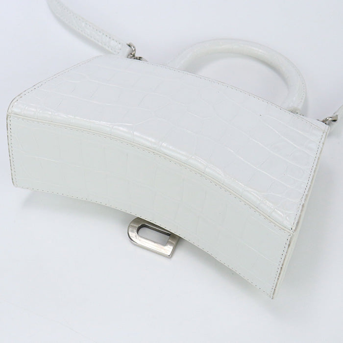 ALENCIAGA 592833 9016 XS Handbag Hour glass Handbag Calfskin white Women