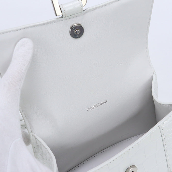 ALENCIAGA 592833 9016 XS Handbag Hour glass Handbag Calfskin white Women