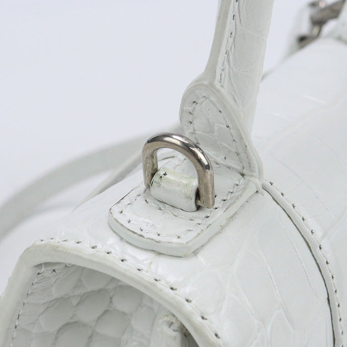 ALENCIAGA 592833 9016 XS Handbag Hour glass Handbag Calfskin white Women