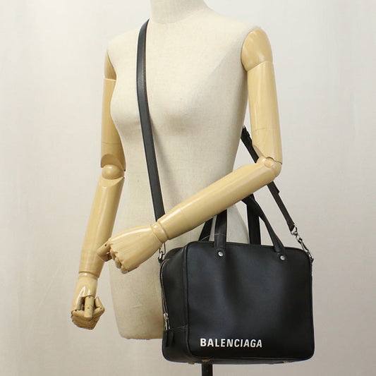 BALENCIAGA 513999 1000 Triangle Square S 2way Handbag shoulderbag Calfskin black
