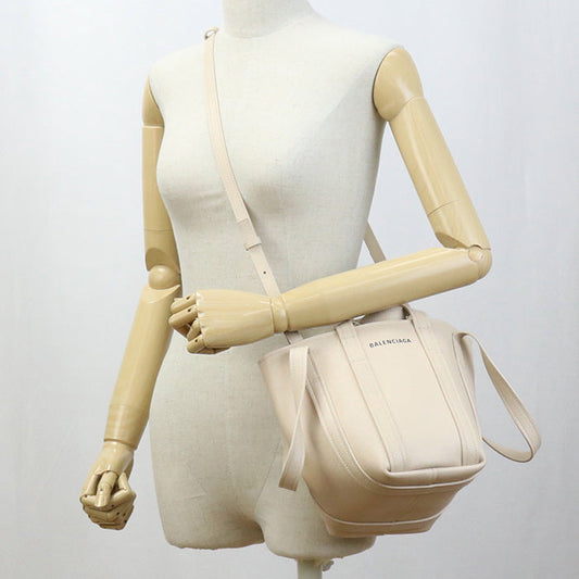 BALENCIAGA 672793 XS North-South Everyday 2way Handbag  Calfskin Beige