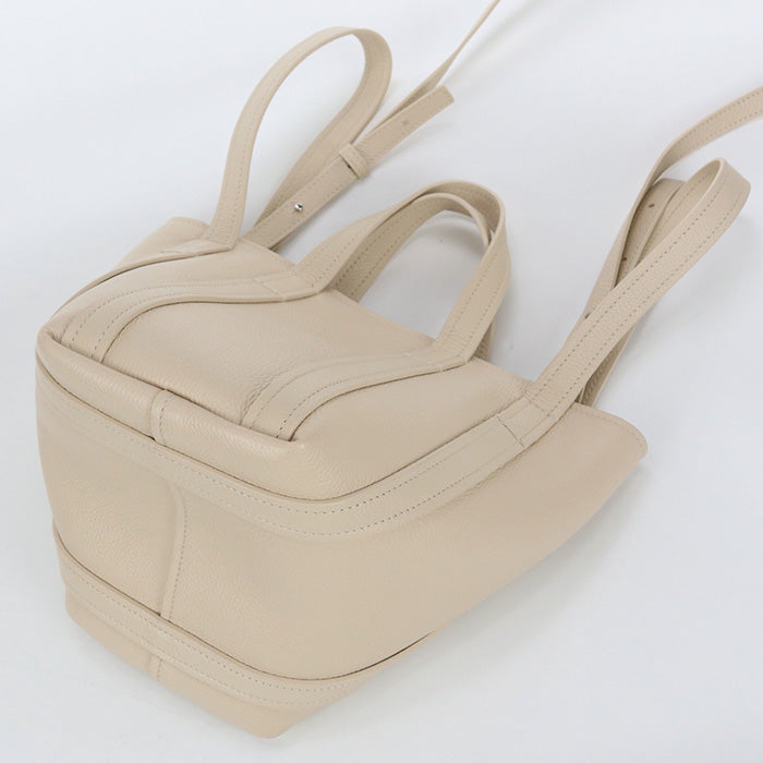 BALENCIAGA 672793 XS North-South Everyday 2way Handbag  Calfskin Beige