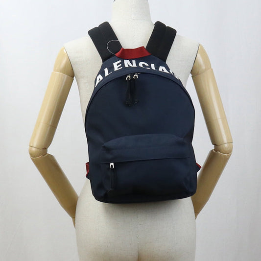 BALENCIAGA 565798 H851N 4370 Wheel Backpack Small Backpack Nylon Navy unisex