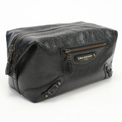 BALENCIAGA 439714 Clutch bag Pouch leather Black mens