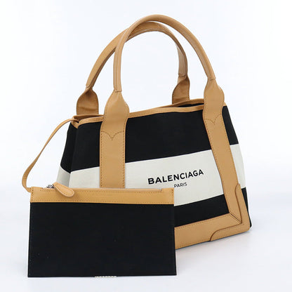 BALENCIAGA 339933 Navy kabas S Tote Bag canvas black Women