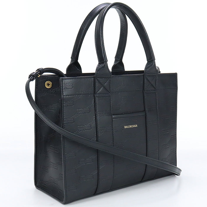 BALENCIAGA 714187 210HJ 1000 2WAY Tote Bag Hardware 2.0 leather black Women