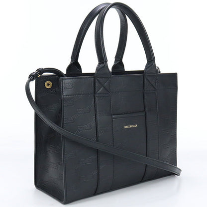 BALENCIAGA 714187 210HJ 1000 2WAY Tote Bag Hardware 2.0 leather black Women