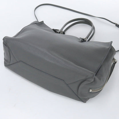BALENCIAGA 432596 2WAY Tote Bag paper Crossbody bag leather gray Women(unisex)