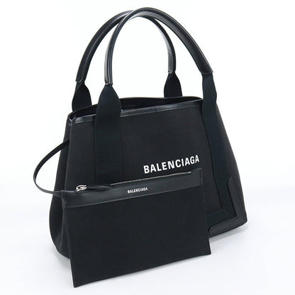 BALENCIAGA 339933 Navy kabas S Tote Bag canvas black Women