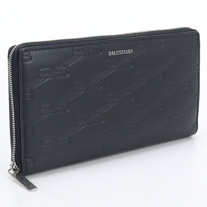 BALENCIAGA 717787 Long Wallet Continental Ucolet Calfskin black Men(unisex)