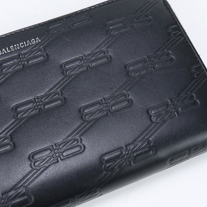 BALENCIAGA 717787 Long Wallet Continental Ucolet Calfskin black Men(unisex)