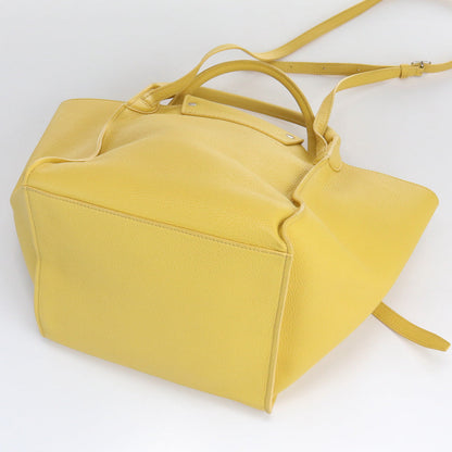 CELINE 189313 Big bag small Tote Bag Handbag Shoulder Bag leather Women Yellow