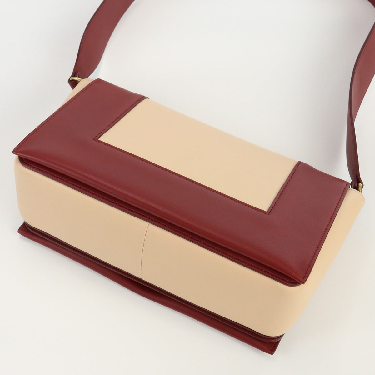 CELINE 18026 3AQO 27RY Frame Shoulder Calfskin Women color red