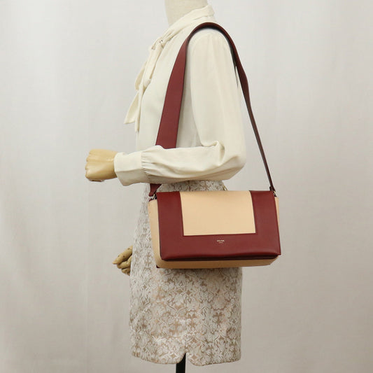 CELINE 18026 3AQO 27RY Frame Shoulder Calfskin Women color red