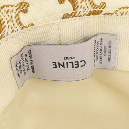 CELINE 2AU3B7310 triomphe hat hat cotton white Women