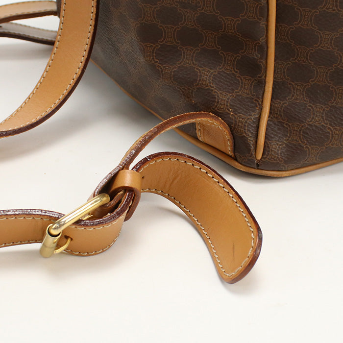 CELINE Backpack Vintage macadam PVC/Tanned Leather Brown beige Women