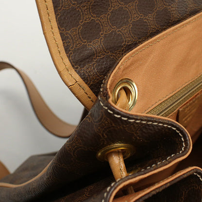 CELINE Backpack Vintage macadam PVC/Tanned Leather Brown beige Women