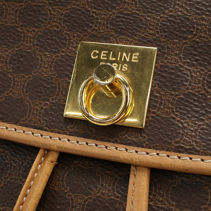 CELINE Backpack Vintage macadam PVC/Tanned Leather Brown beige Women