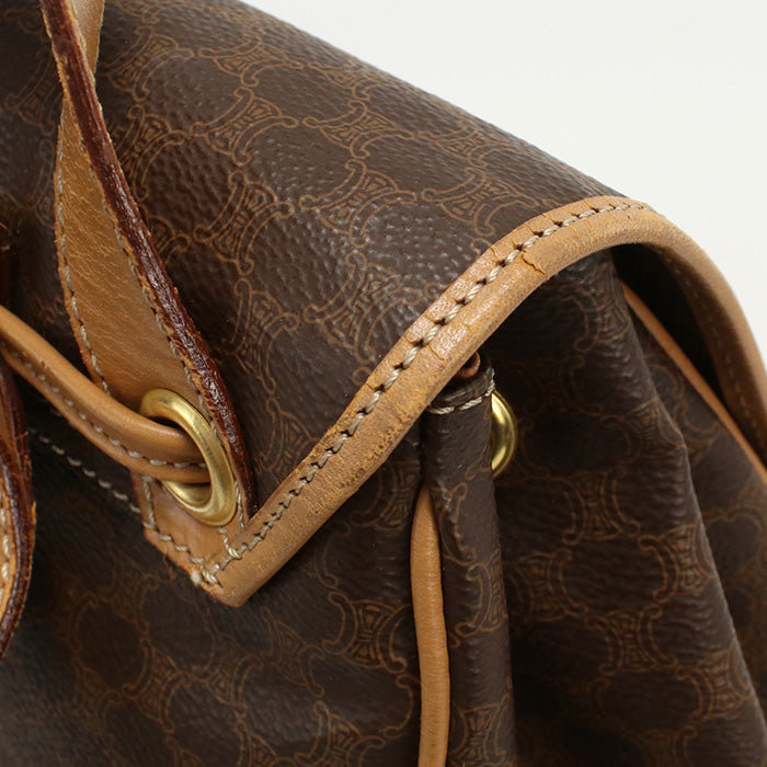 CELINE Backpack Vintage macadam PVC/Tanned Leather Brown beige Women