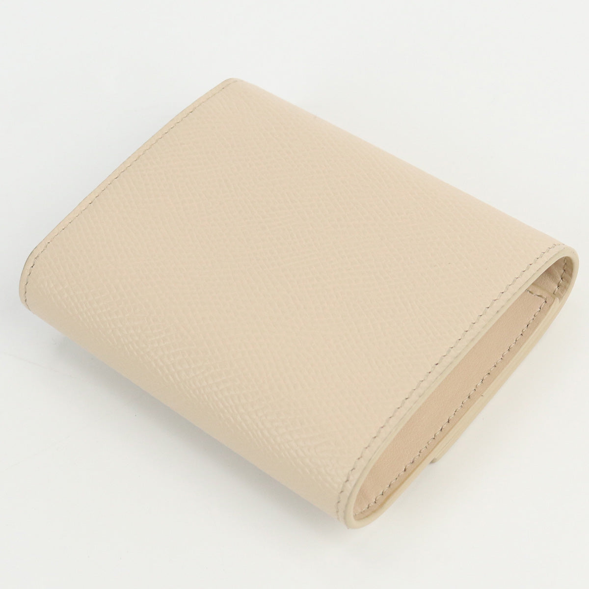 CELINE 10B57 3BEL 02PD Small trifold wallet compact wallet Calfskin beige Women