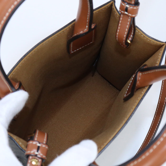 CELINE 19743 2BZK 04LU Mini vertical hippopotamus Triomphe canvas Handbag PVC
