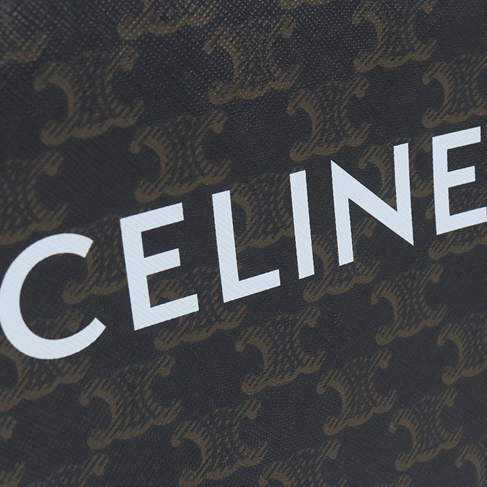 CELINE 19743 2BZK 04LU Mini vertical hippopotamus Triomphe canvas Handbag PVC