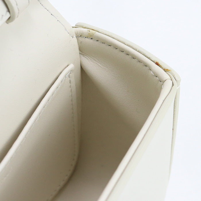 CELINE 10I51 3DPV 08OA mini claude Diagonal Shoulder Bag Calfskin white Women