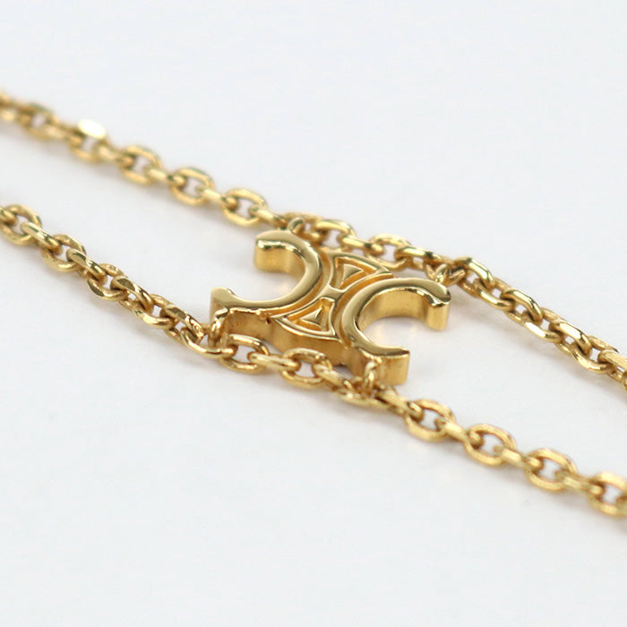 CELINE 460CE6BRA 35OR Suspenders Necklace Triomphe Necklace metal gold Women