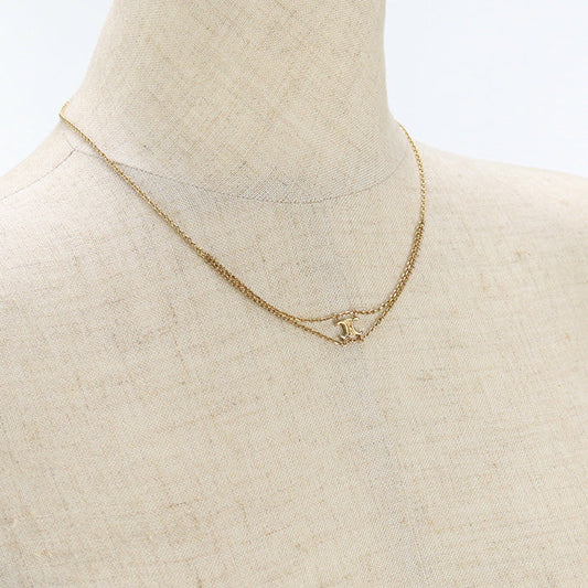 CELINE 460CE6BRA 35OR Suspenders Necklace Triomphe Necklace metal gold Women