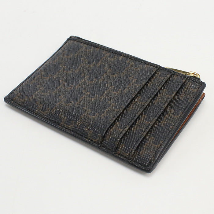 CELINE 10F99 2BZ9 04LU Card holder with zip Triomphe canvas PVC brown unisex