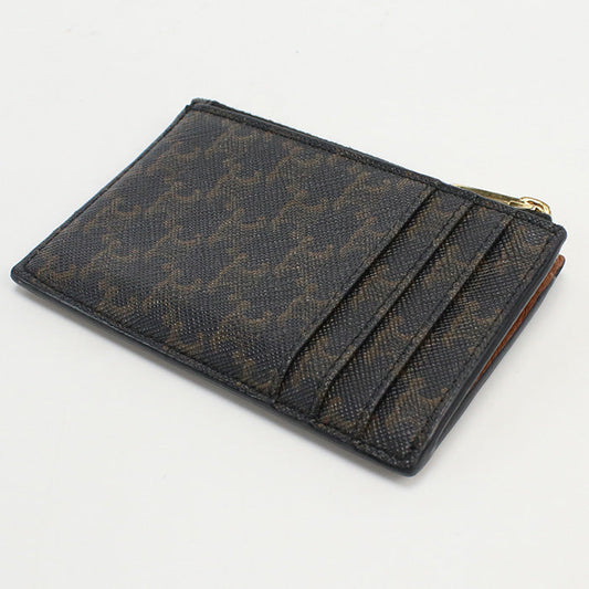 CELINE 10F99 2BZ9 04LU Card holder with zip Triomphe canvas PVC brown unisex