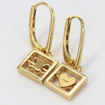 CELINE Pierce hook piercing Heart mark vs logo mark metal gold Women