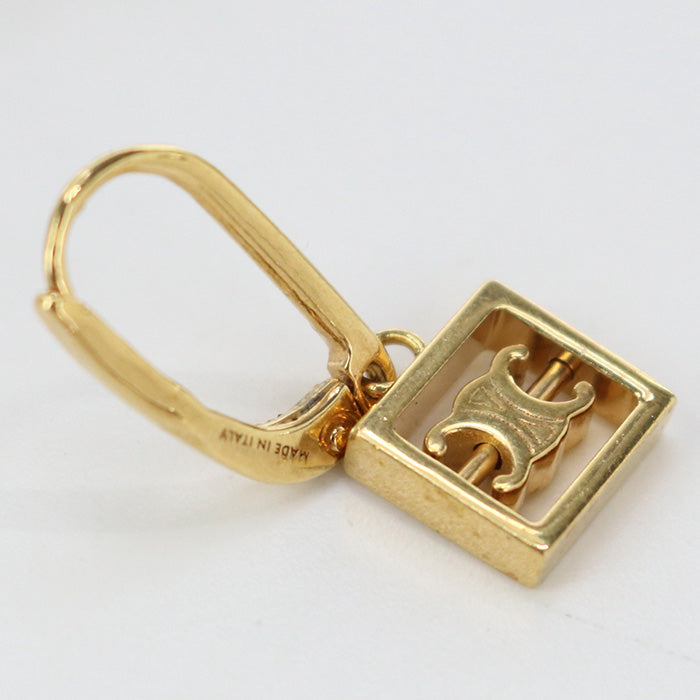 CELINE Pierce hook piercing Heart mark vs logo mark metal gold Women