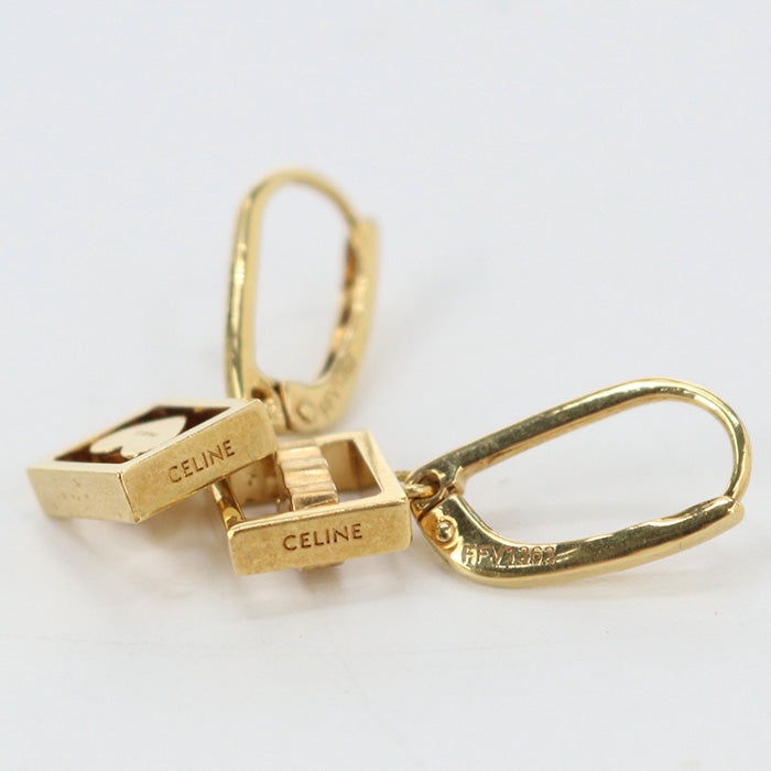 CELINE Pierce hook piercing Heart mark vs logo mark metal gold Women