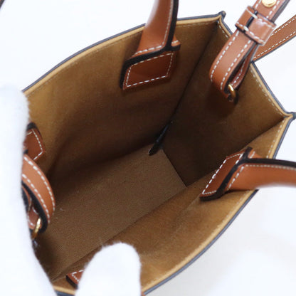 CELINE Tote Bag Mini vertical hippopotamus PVC/Triomphe canvas Brown Women