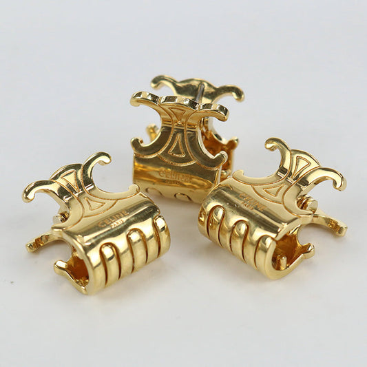 CELINE 46Y84 6BSL 35OR hair accessory Mini Triomphe Claws 3 Set metal gold Women