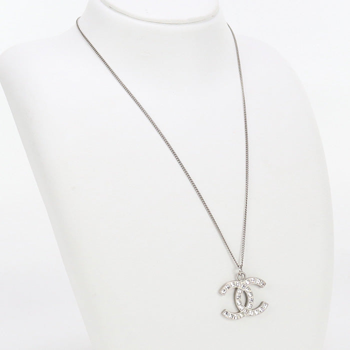 CHANEL Necklace COCO Mark metal silver Women