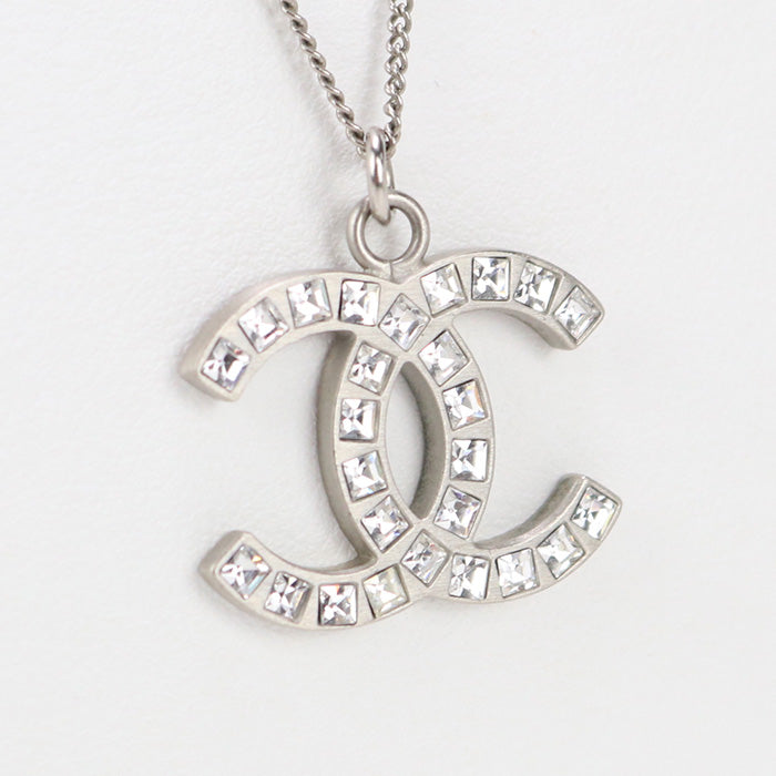 CHANEL Necklace COCO Mark metal silver Women