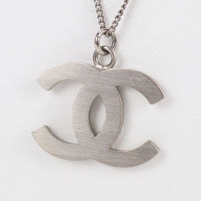 CHANEL Necklace COCO Mark metal silver Women