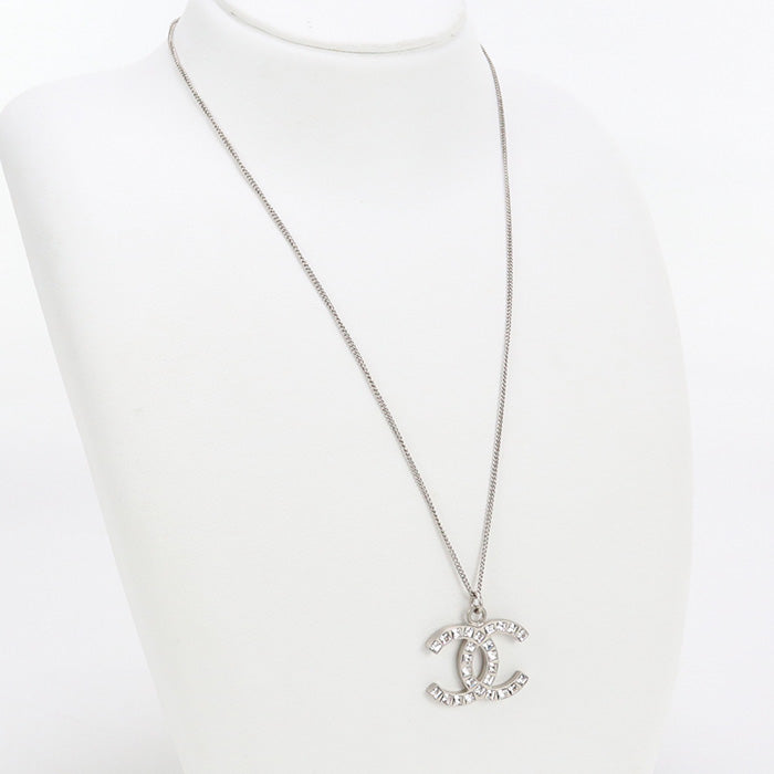CHANEL Necklace COCO Mark metal silver Women