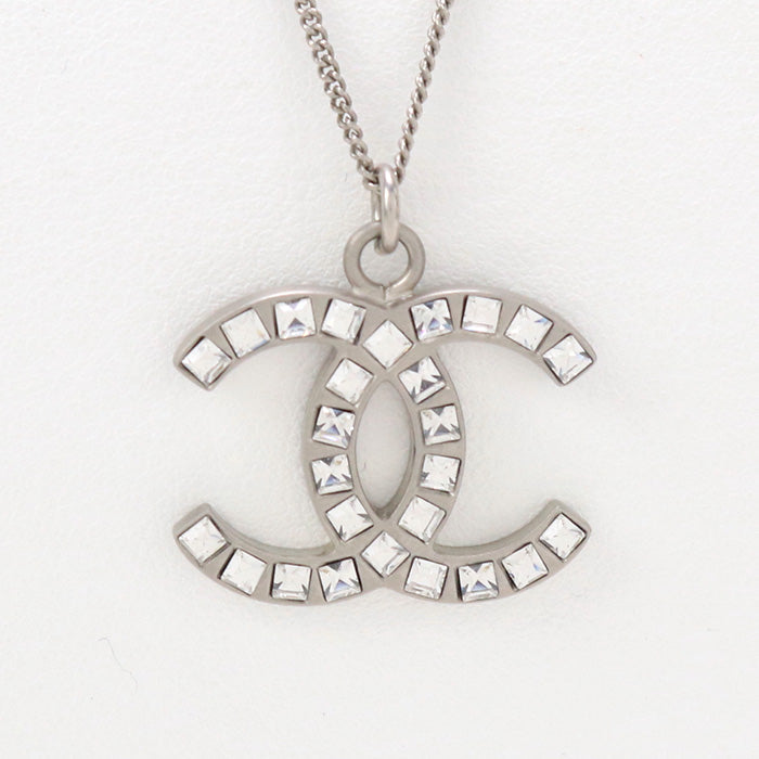 CHANEL Necklace COCO Mark metal silver Women