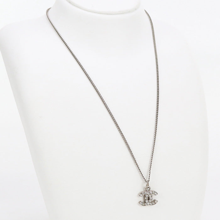 CHANEL Necklace COCO Mark metal silver Women