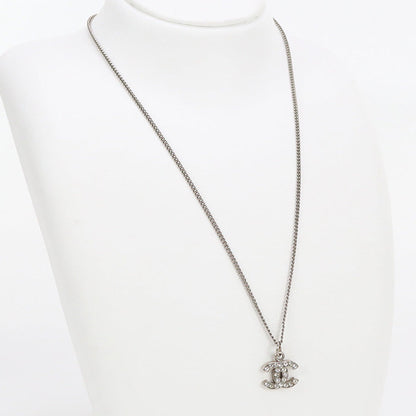 CHANEL Necklace COCO Mark metal silver Women