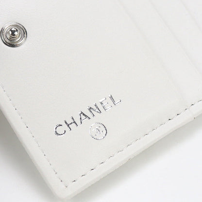 CHANEL Small wallet Matrasse Bi-fold wallet with coin purse/caviar  White Women