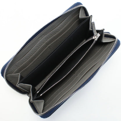 FENDI 7M0210 AGQZ Zip Around Wallet Purse Zip Around leather color navy unisex
